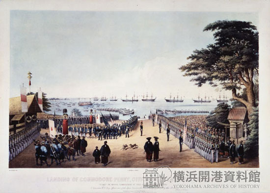 ペリー提督・横浜上陸の図