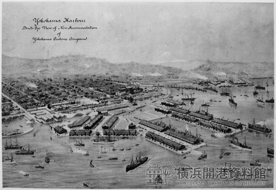 YOKOHAMA HARBOUR 〔横浜港第二次拡張予定図〕　明治43（1910）年