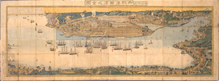 増補再刻・御開港横浜之全図(1865年)