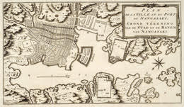 pŔsꂽ̒n}uPlan de la Ville et du Port de Nangasakiv1750Niّj